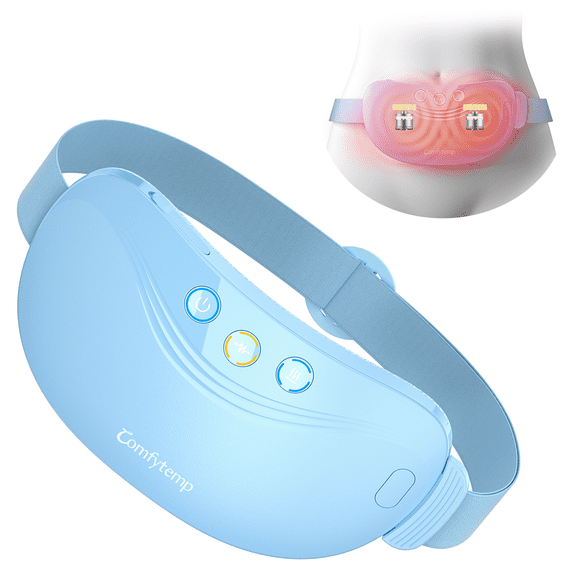 Comfytemp Wearable Period Heating Pad for Cramp Relief, Cordless Menstrual Belly Belt with Fir Heat & 3 Vibration Modes