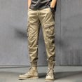 thumbnail image 2 of WEAIXIMIUNG Men's Pants 30X34 Cargo Men's Autumn Workwear Pants Solid Colour Sweatshirt Casual Pants Drawstring Drawstring Drawstring Trousers, 2 of 6