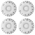 thumbnail image 2 of 4Pcs Tone Control Knob Transparent Bell Volume Musical Instrument Accessories forGuitar BassWhite with Black Letter, 2 of 8