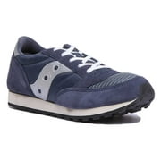 Saucony Jazz Original Kid's Lace Up Suede Nylon Sneakers In Navy Size 2