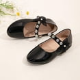 thumbnail image 4 of newwalpole Girls Dress Shoes White Flower Girl Shoe Mary Jane Low Heels for Wedding (Toddler/Little/Big Kid) Black for Size 13, 4 of 6