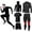 Black, variant on FINDCI 5PCS/Set Men Workout Suit Outfit Fitness Apparel Gym Outdoor Running Compression Pants Shirt Top Long Sleeve Jacket（20,3X-Large)
