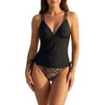 thumbnail image 4 of HXWCHs Plus Size Underwire Swim Top Elastic Push Up Full Coverage Bikini Tie Back Bathing Suit Crop L Mint Green, 4 of 6