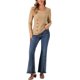 thumbnail image 2 of INSPIRAR CHIC Blusas de Manga Larga para Mujer con Decoración de Botones Cuello Cuadrado Suéter Tops L Caqui, 2 of 6