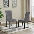 thumbnail image 2 of Cobre Contemporary Velvet Dining Chair with Nailhead Trim(Set of 2) in Gray, 2 of 8