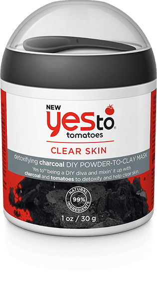 Yes To Tomatoes Detoxifying Charcoal DIY Mask Powder-To-Clay Charcoal Face Mask, 1 Oz