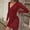 Wine Red, variant on MORTTIC Women's Elegant V-Neck Long Sleeve Bodycon Dress - Slim Fit Party Dress for Fall/Spring