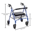 thumbnail image 5 of McKesson Bariatric Rollator Adjustable Height / Folding Steel 35.25 to 39.5 inch Handle Height 146-10215BL-1, 5 of 6