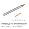 thumbnail image 4 of Uxcell 0.5mm x 3mm x 4mm x 50mm Solid Carbide AlTiSin Coated 2 Flute Square End Mill, 4 of 6