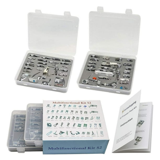Baabni 52pcs Sewing Machine Sewing Foot Presser Feet Set Plastic