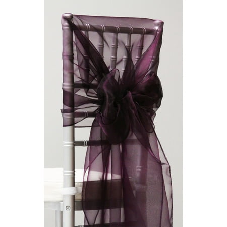 10 pieces snow organza chair caps hoods approx 25 w x 108 l