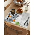 thumbnail image 3 of Easter Placemats Bunny Rabbit Carrot Place Mats for Dining Room Dinner Table Gray Buffalo Plaid Washable Table Mats Spring Easter Day Kitchen Decorations Set of 6, 3 of 6