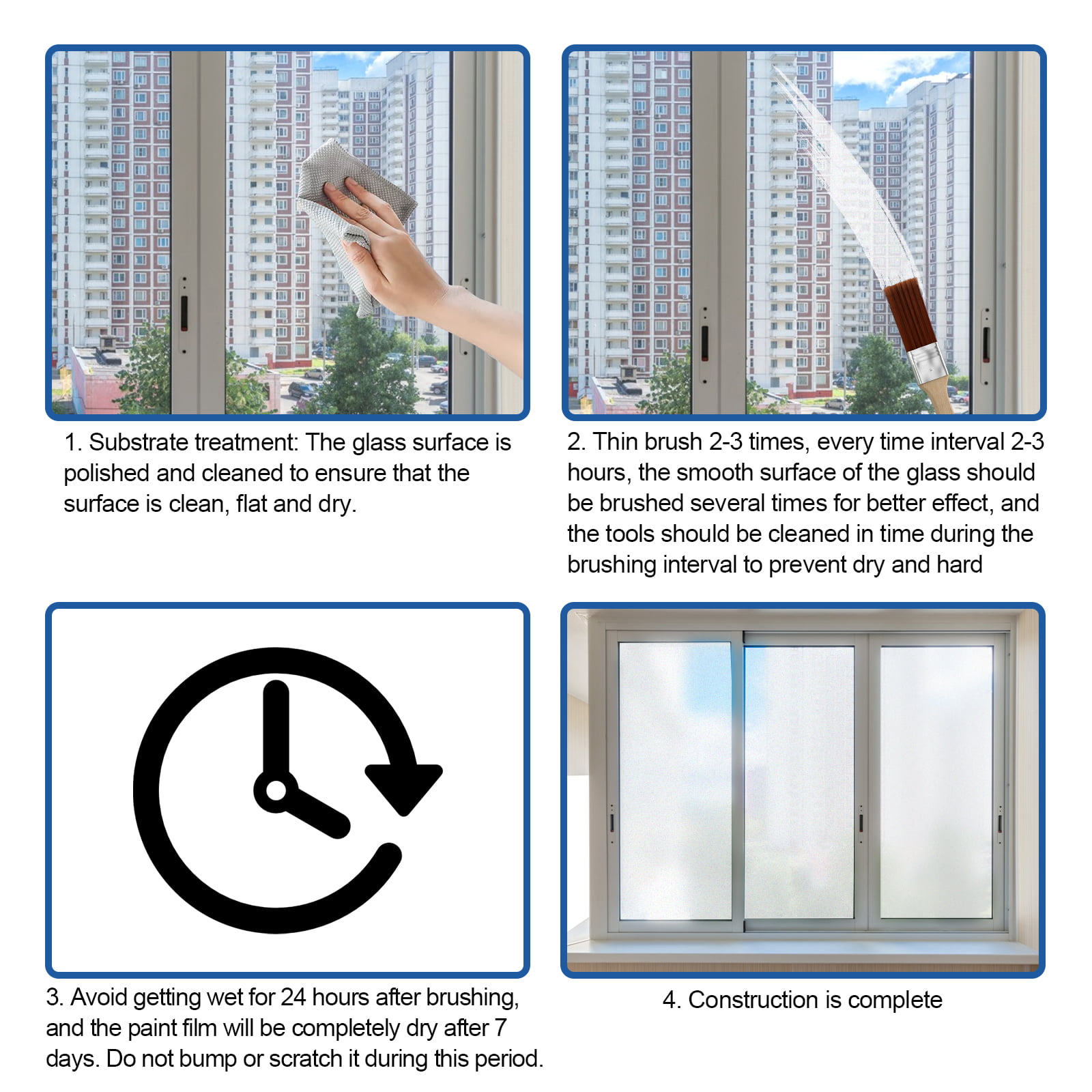 Whoamigo Frosted Glass Paint for Door & Window Shading - Provides Personal  Privacy and Protection 