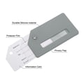 thumbnail image 3 of Etiqueta de Equipaje de Silicona Uxcell con Lazo de Acero Inoxidable para Fácil Identificación y Protección de Privacidad Gris, 3 of 7