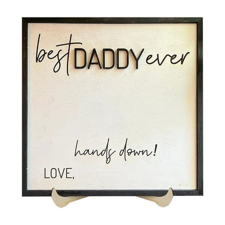 DAD Father's Day Father's Day Wooden Sign DIY Hand Print Sign For Dad From Daughter Special Keepsake Grandpa Daughter en Girls Ornament Hang Loose Ornament Pizza Ornament Teacher Ornament Vintage