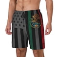 thumbnail image 5 of Men's 2 in 1 Swim Trunks with Compression Liner America Mexico Flag Quick Dry Beach Shorts, 5 of 6