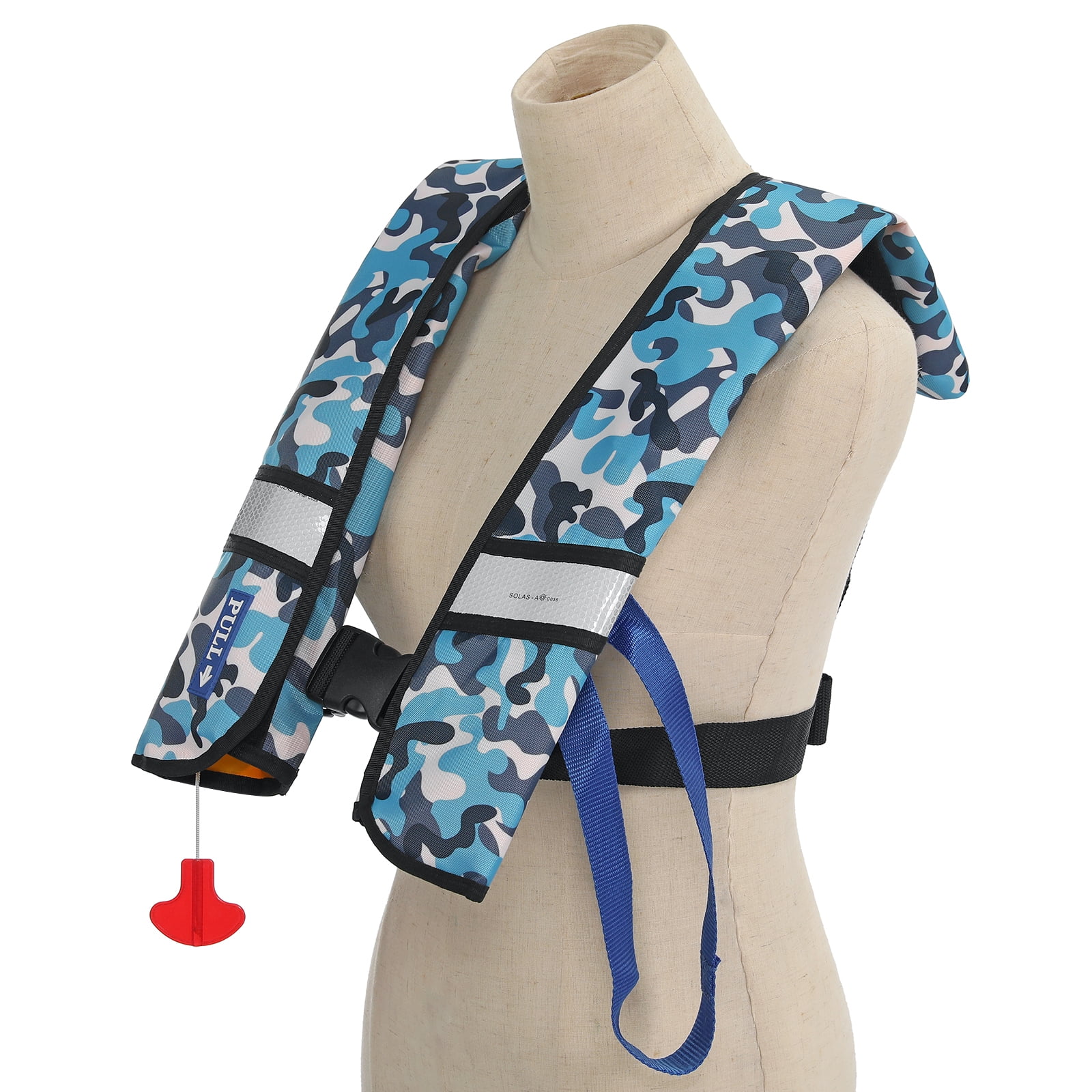 GOTGELIF Automatic Inflatable Life Jacket with Reflectors Safety Adult Life Jacket PFD Survival Buoyancy Life Vest for Boating Fishing Sailing Kayaking Surfing Paddling (Max Waist Size: 50'')