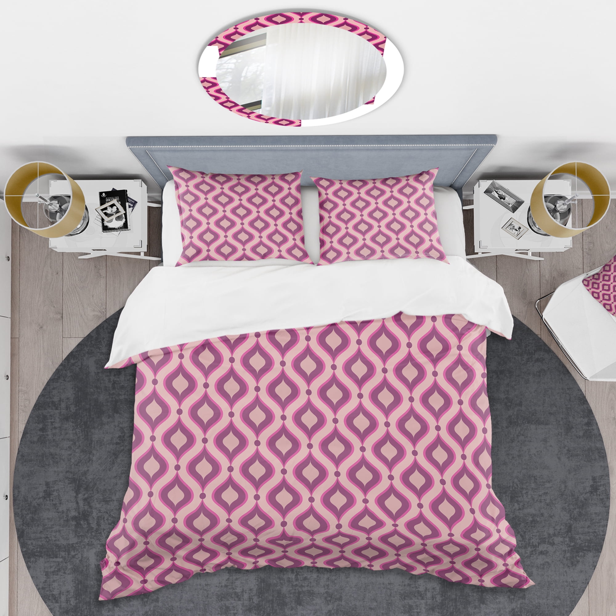 Designart 'Abstract Retro Geometrical Design IV' Mid-Century Modern Duvet Cover Set