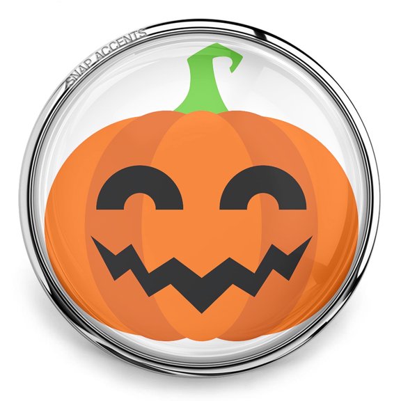 Snap Jewelry 18MM Jack-O-Lantern Pumpkin Ginger Charm for Interchangeable Accessories