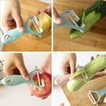 thumbnail image 4 of Juego de 3 peladores de patatas de cerámica, pelador de frutas y verduras Effortless Kitchen, 4 of 5