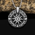 thumbnail image 3 of Best-Selling Stainless Steel Hollow Sun Pendant Necklace - Vintage Compass Design for Men, 3 of 6
