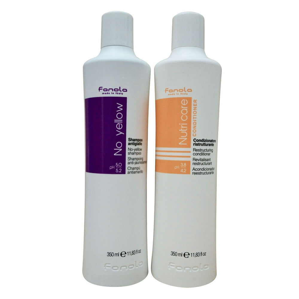 Fanola No Yellow Shampoo 11.83 OZ & Fanola Nutri Care Conditioner 11.83 OZ