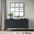 thumbnail image 1 of CorLiving Lysander Engineered Wood Fluted Sideboard with 4 Doors and 4 Shelves, Black, 1 of 12