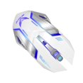 thumbnail image 1 of Miulika 2.4G Rechargeable 6 Buttons 2400DPI Optical Ergonomic Gaming Mouse White, 1 of 9