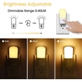 thumbnail image 6 of LOHAS Plug in Night Light, Dimmable LED Night Lights With Dusk to  Sensor, Soft White 3000K Sleep Nightlight, Adjustable Brightness 5-80lm Mini Light for   Room Hallway Kitchen, 2 Pack, 6 of 6