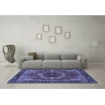 thumbnail image 3 of Ahgly Company Indoor Square Abstract Blue Modern Area Rugs, 8' Square, 3 of 4