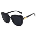 thumbnail image 1 of Gafas de Sol para mujer, gafas de sol de diseño vintage, gafas de sol negras con marco grande, 1 of 4