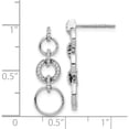 thumbnail image 4 of 14K White Gold Diamond Fancy Dangle Earrings (26 X 9) Made In India em3719-016-wa, 4 of 5