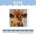 thumbnail image 2 of 10 Inch Wall Clock Battery Operated Square Clock for Office, Kitchen, Outdoor, Living Room,Farmhouse Cow Flower Wooden Multicolor, 2 of 4