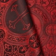 thumbnail image 3 of Liturgical Satin Jacquard Brocade Church Cross Ecclesiastical Floral (60 Inch) Fabric By The Yard - For Sewing Apparel, Accessories, & Décor - Red / Black (1 Yard), 3 of 4