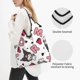thumbnail image 3 of Bolsas de supermercado reutilizables grandes con dibujos animados de Sanrio Kuromi, reciclables, plegables, lavables e impermeables, 3 of 4