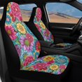 thumbnail image 5 of Binienty Boho Dahlia Car Seat Covers Front Seats Only Auto Front Seat Covers Washable Fabric Vehicle Cushions Cover Waterproof Car Accessories for Sedans Truck SUV Van, 5 of 8