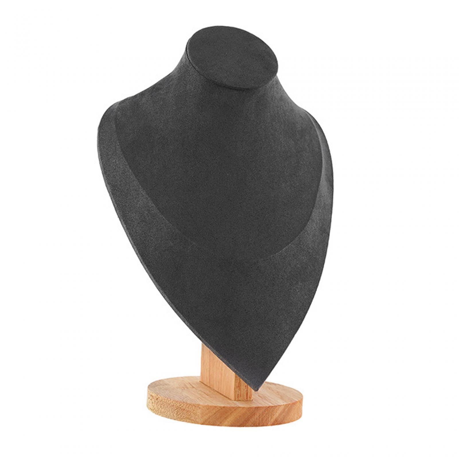 Jewelry Display Mannequin Bust Chain Bust Stand Scratchproof with Base Model Necklace Display Stand for Retail Stores Dresser 12.6x18x28cm