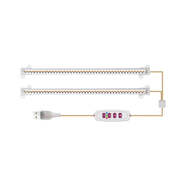 1/2/3/4Head LED Grow Light Strip Tube Indoor Plant USB Full Spectrum Phyto Lamp Dimmable Timer