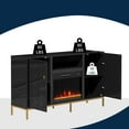 thumbnail image 5 of Boyel Living Fireplace TV Stand with 23" Fireplace, Entertainment Center and Storage, 70" Modern Media TV Console High Gloss Storage Cabinet for Living Room (Black), 5 of 6