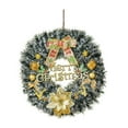 thumbnail image 2 of 16.53 Inch Christmas Wreath with Gold Accents, "Merry Christmas" Sign & Festive Bow - Front Door & Indoor Holiday Decor, 2 of 7