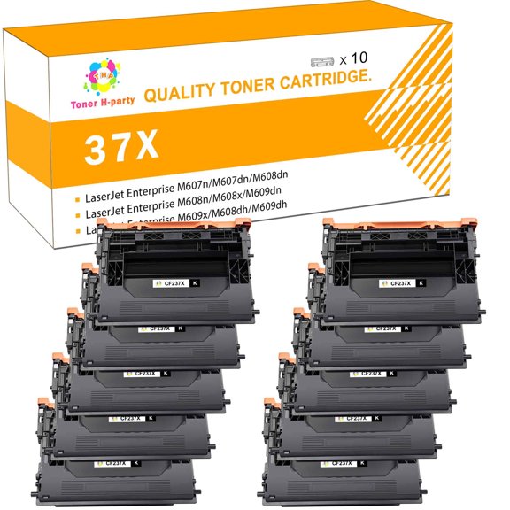 Colorich Compatible Toner Cartridge for HP 37X CF237X 37A CF237A for Use with LaserJet M609dn M609x, MFP M632h M632fht M631z M633fh M631dn, Flow MFP M631h M632z (Black,10-Pack)