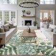 thumbnail image 3 of Area Rug for Living Room, Spring Eucalyptus Non-Slip Indoor Large Carpet for Bedroom/Dining Room, Garden Botanical Leaves Butterflies Washable Low-Profile Rectangle Floor Runner Rugs - 6 x 9 Ft, 3 of 8