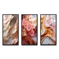 thumbnail image 2 of Designart "Gold Wave Serenity Liquid Artistry I" Abstract Shapes Framed Wall Art Set Of 3 - Gold Transitional Frame Gallery Set For Office Decor, 2 of 6