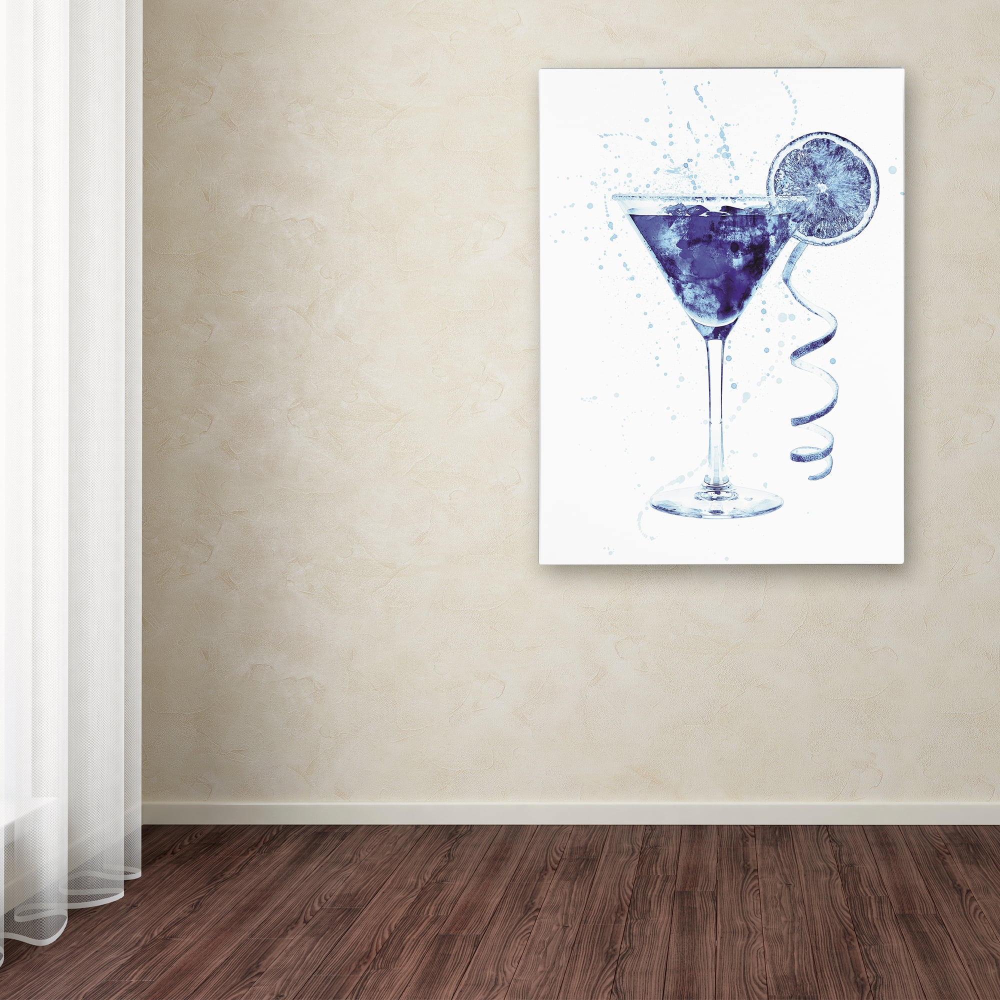Trademark Fine Art 'Cocktail Drinks Glass Watercolor IV' Canvas Art by Michael Tompsett