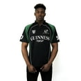 thumbnail image 4 of Men's Guinness Short Sleeve Pullover Black and Green Rugby Shirt, Large, 4 of 10