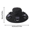 thumbnail image 2 of Sun Hats for Men Women with 6 Solar Fans Wide Brim Fans Fishing Hat Water Resistant Breathable Mesh Outdoor Fishing Hiking Camping Hat with Adjustable Chin Strap, 2 of 5