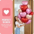 thumbnail image 3 of Juego de globos en forma de corazón Viaecone, 18 pulgadas, 30 unidades, rojo y rosa, 3 of 9