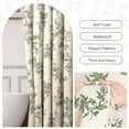 thumbnail image 2 of Sanmadrola Shower Curtain Floral Plant Shower Curtain Set with Tassels, Heavy Duty Faux Cotton Linen Cottagecore Boho Vintage Rustic Shower Curtains with Hooks for Bathroom Decor, 72x72 in, 2 of 8