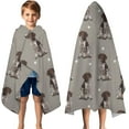 thumbnail image 3 of German Shorthaired Pointer Hooded Bath Towel，50"x30" for Ages 3 To 12 Kids, Quick Dry Lightweight Soft Microfiber Hood Beach Towel Cover Up for Kids, 3 of 7