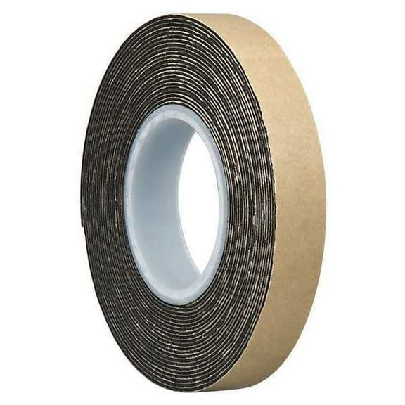 3m Foam Tape, Black, 5 yd L, 1 in W 4492